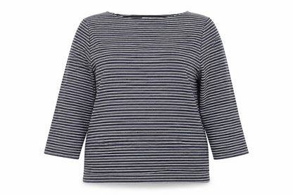 Country Casuals Womens Blue Round Neck Striped Viscose Pullover Jumper Size XL