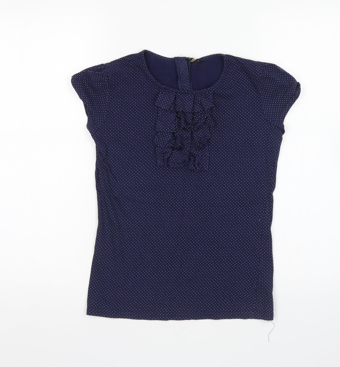 Womens UK Size 8 Topshop Blue Basic T-Shirt
