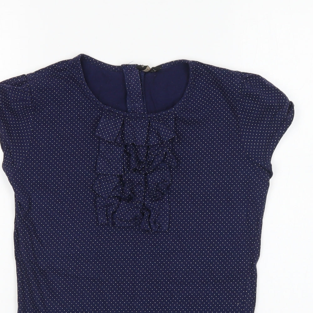 Womens UK Size 8 Topshop Blue Basic T-Shirt