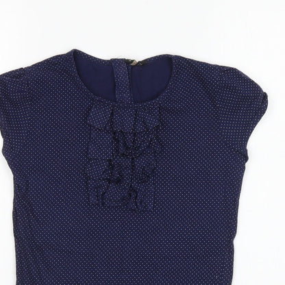 Womens UK Size 8 Topshop Blue Basic T-Shirt