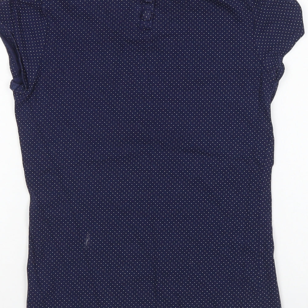 Womens UK Size 8 Topshop Blue Basic T-Shirt