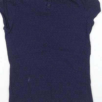 Womens UK Size 8 Topshop Blue Basic T-Shirt