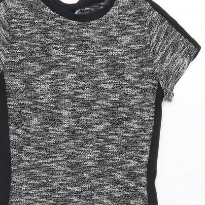 Avenue Womens Grey Polyester Pencil Dress Size 8 Round Neck Pullover