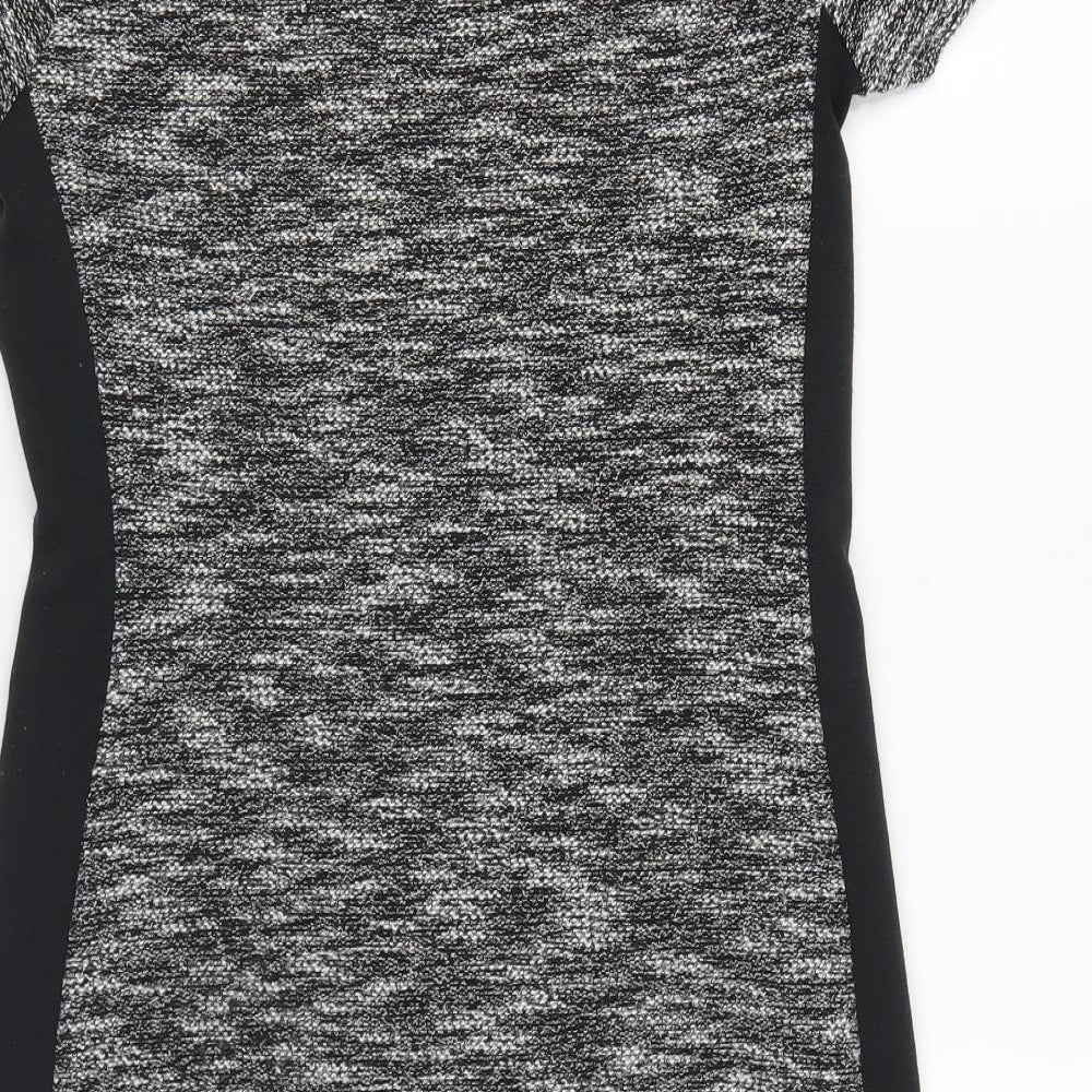 Avenue Womens Grey Polyester Pencil Dress Size 8 Round Neck Pullover