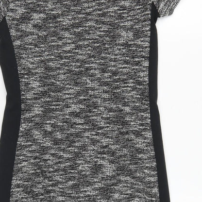 Avenue Womens Grey Polyester Pencil Dress Size 8 Round Neck Pullover