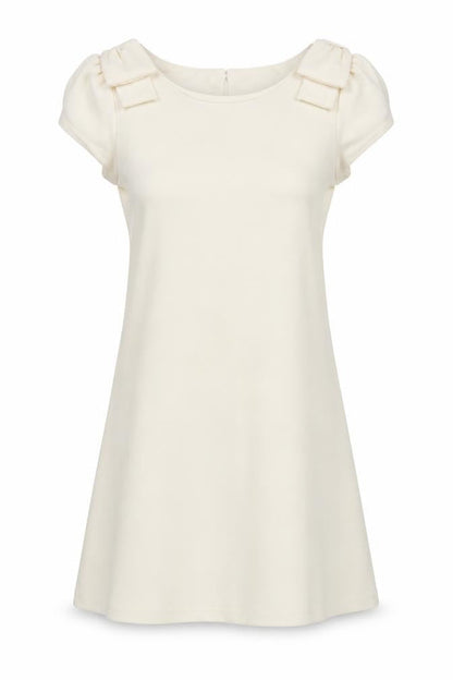 Dorothy Perkins Womens Ivory Polyester A-Line Size 6 Round Neck Button