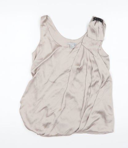 Womens UK Size 6 H&M Silver Basic Blouse