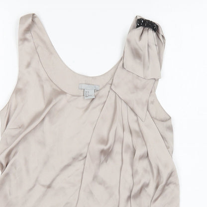 Womens UK Size 6 H&M Silver Basic Blouse