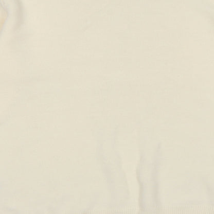 Sinclair Womens Ivory Crew Neck Acrylic Pullover Jumper Size S