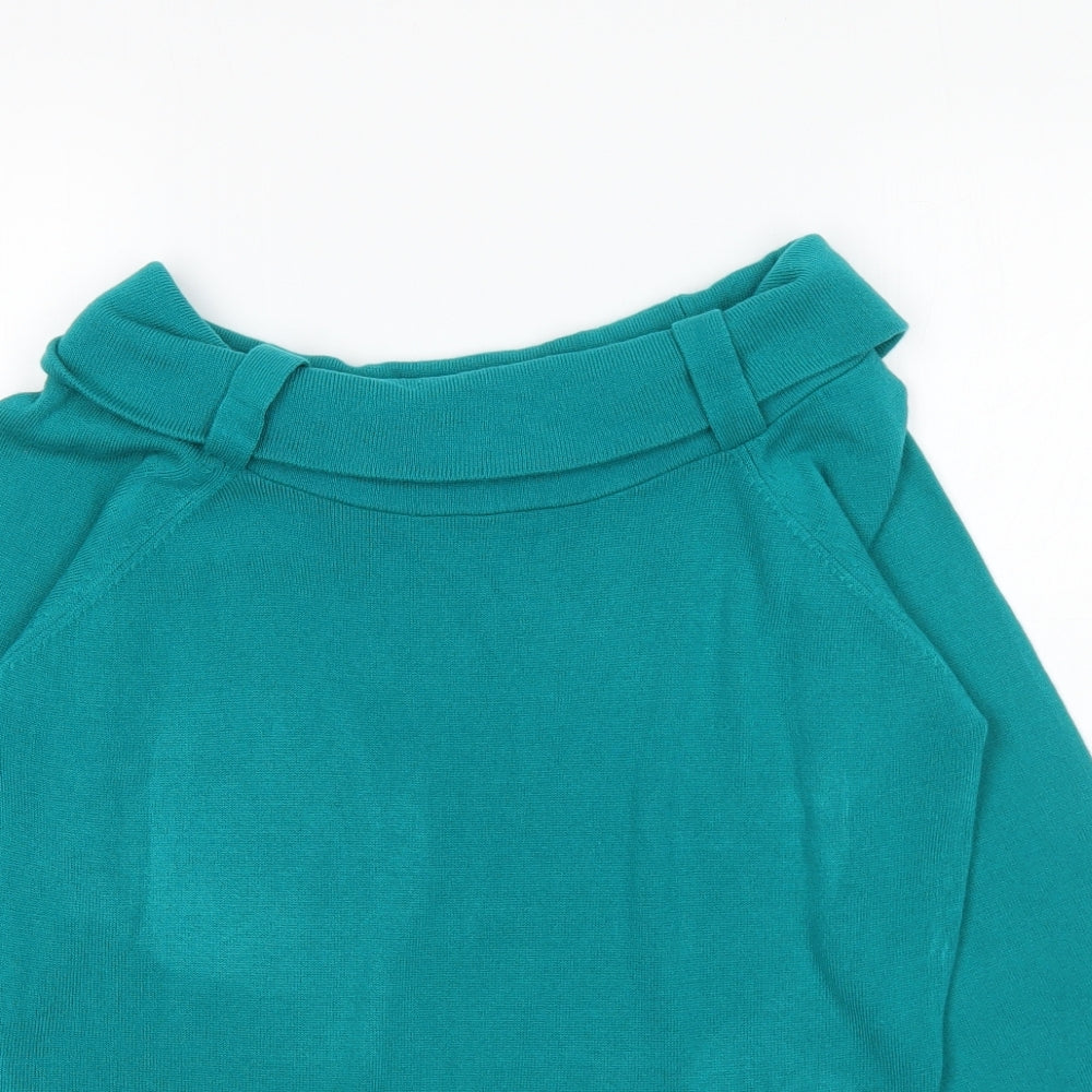 Womens UK Size 14 Marks and Spencer Green Pullover Jumper