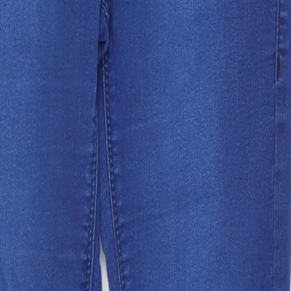 Dorothy Perkins Womens Blue Cotton Skinny Jeans Size 6 L25 in Regular Button
