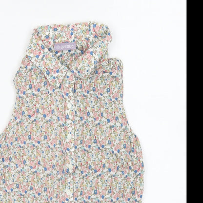 Avenue Womens Multicoloured Floral Viscose Basic Button-Up Size 8 Collared