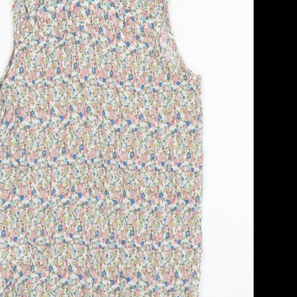 Avenue Womens Multicoloured Floral Viscose Basic Button-Up Size 8 Collared