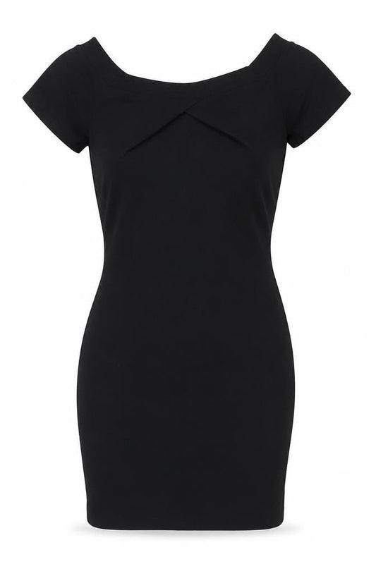 Cameo Rose Womens Black Polyester Bodycon Size 10 Boat Neck Pullover