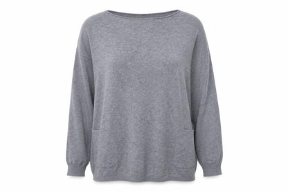 Womens UK Size L Preworn Grey Basic T-Shirt