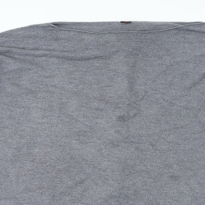 Womens UK Size L Preworn Grey Basic T-Shirt