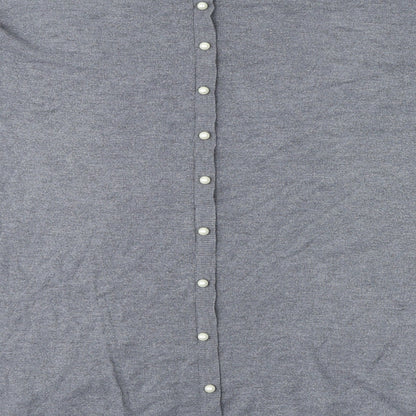 Womens UK Size L Preworn Grey Basic T-Shirt