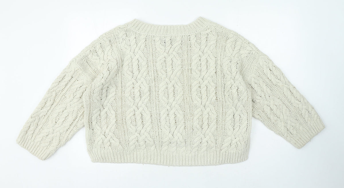 Womens UK Size M H&M Beige Pullover Jumper