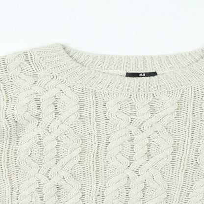Womens UK Size M H&M Beige Pullover Jumper
