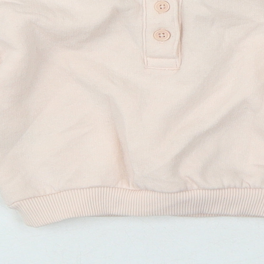 Matalan Girls Pink Polyester Jersey T-Shirt Size 0-3 Months Crew Neck - Sloagan