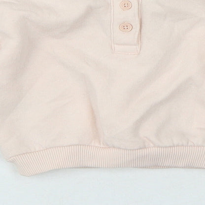 Matalan Girls Pink Polyester Jersey T-Shirt Size 0-3 Months Crew Neck - Sloagan
