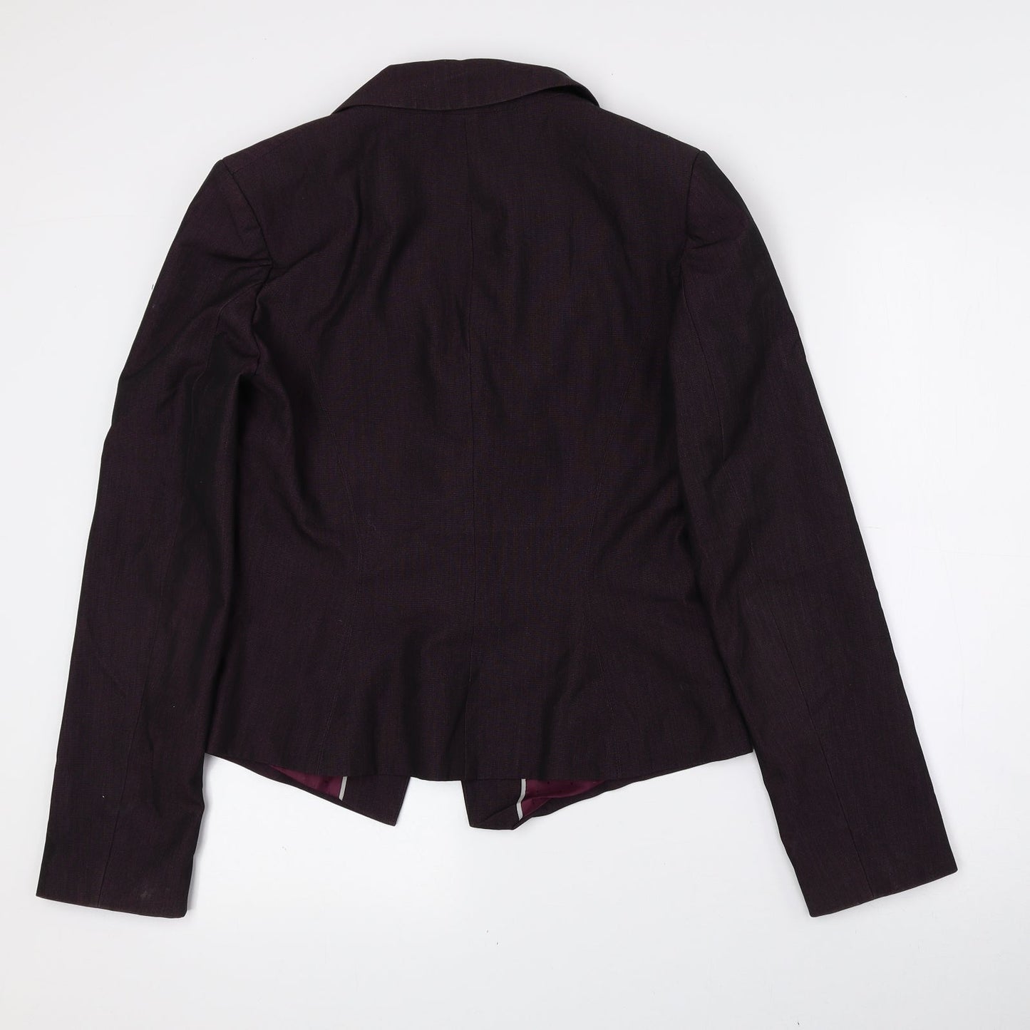 NEXT Womens Purple Polyester Jacket Blazer Size 10