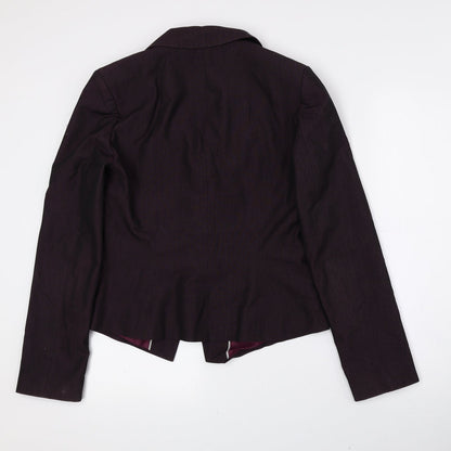 NEXT Womens Purple Polyester Jacket Blazer Size 10
