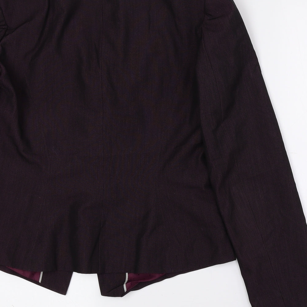 NEXT Womens Purple Polyester Jacket Blazer Size 10