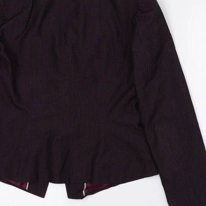 NEXT Womens Purple Polyester Jacket Blazer Size 10