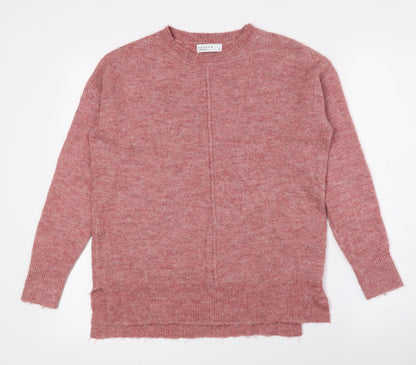 Womens UK Size S Papaya Pink Pullover Jumper