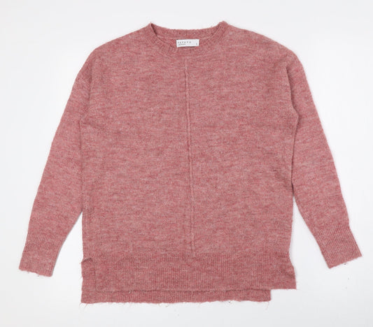Womens UK Size S Papaya Pink Pullover Jumper