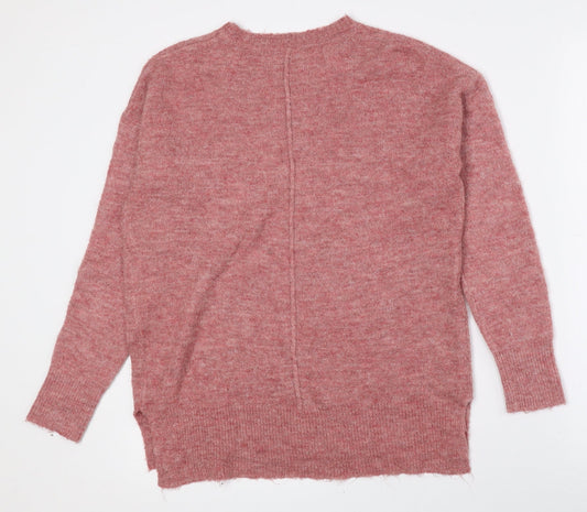 Womens UK Size S Papaya Pink Pullover Jumper