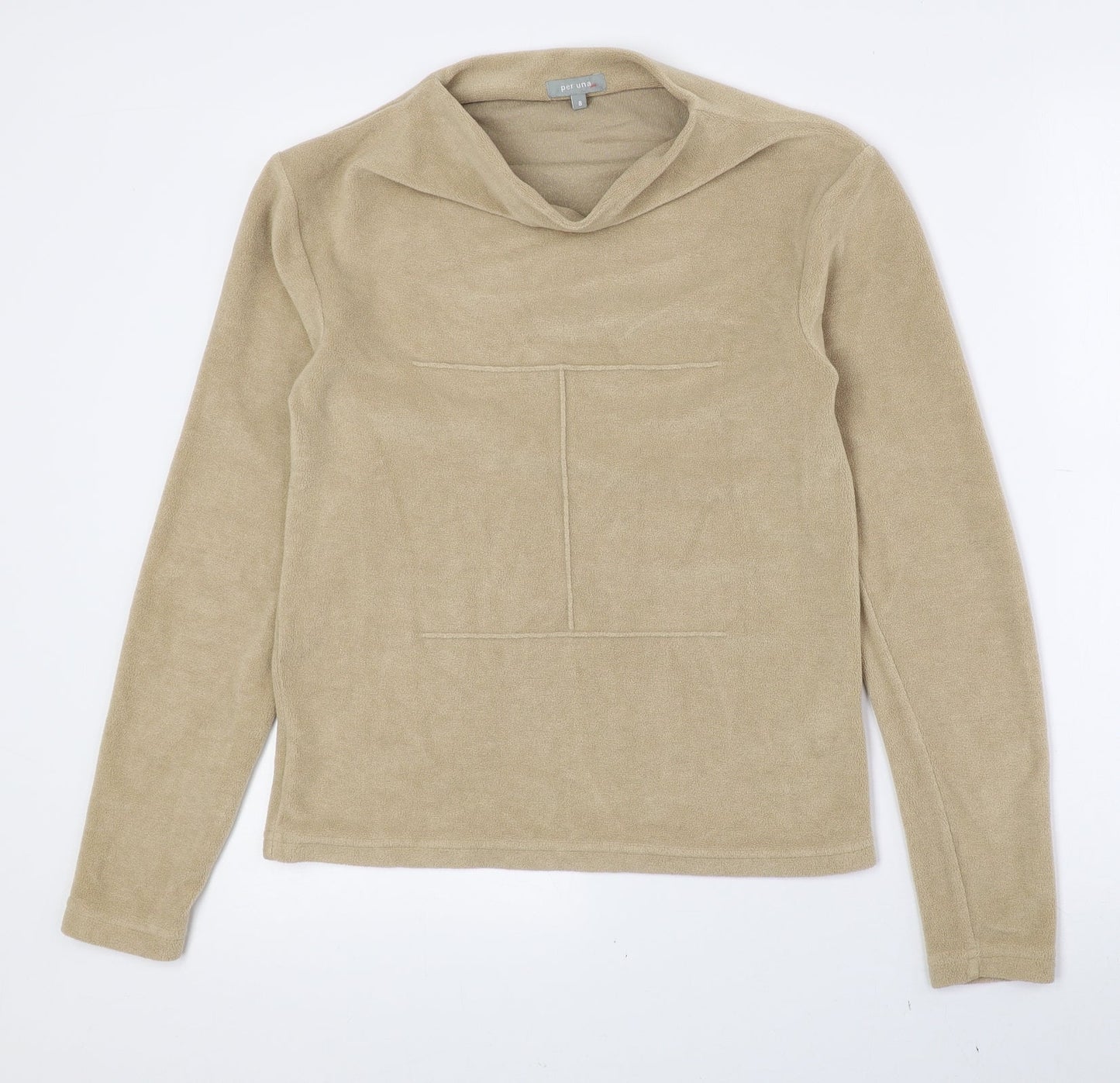 Per Una Womens Brown Cowl Neck Polyester Pullover Jumper Size 8