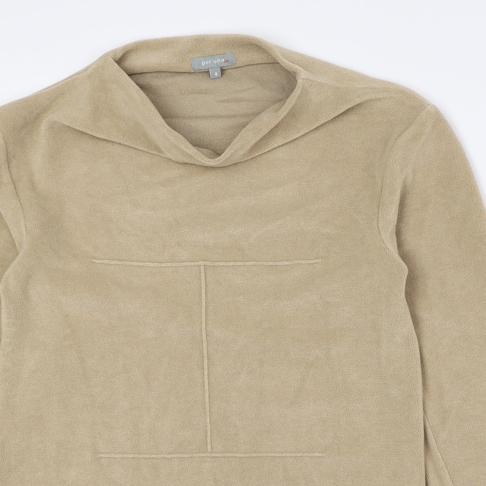 Per Una Womens Brown Cowl Neck Polyester Pullover Jumper Size 8