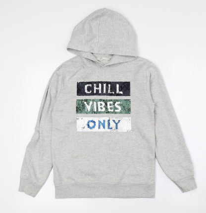 H&M Girls Multicoloured Polyester Pullover Hoodie Size 11-12 Years