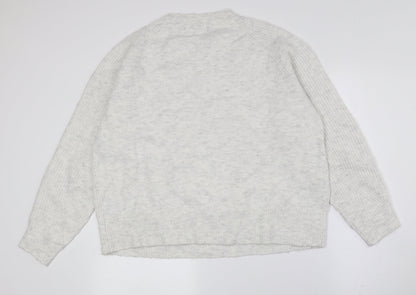 Womens UK Size L Marks and Spencer Grey Pullover Jumper