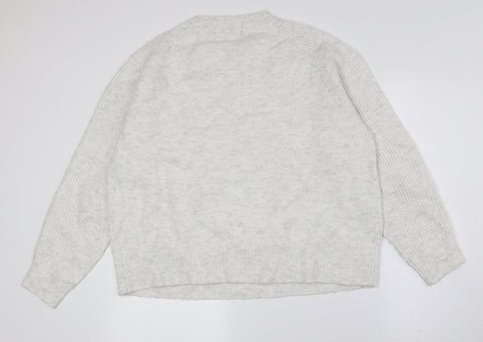 Womens UK Size L Marks and Spencer Grey Pullover Jumper