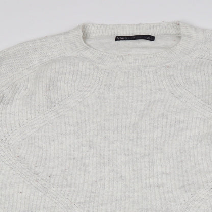 Womens UK Size L Marks and Spencer Grey Pullover Jumper