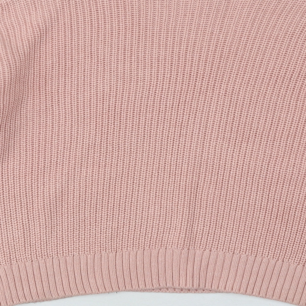Womens UK Size S Divided by H&M Pink Pullover Jumper