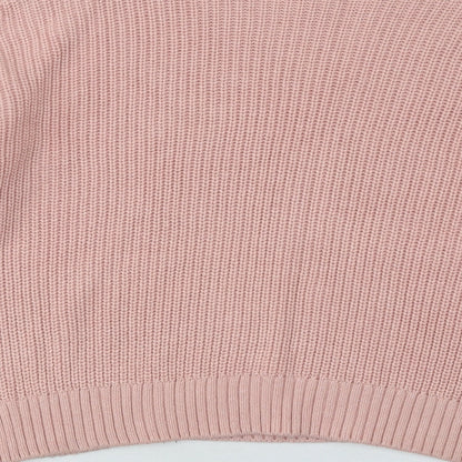 Womens UK Size S Divided by H&M Pink Pullover Jumper