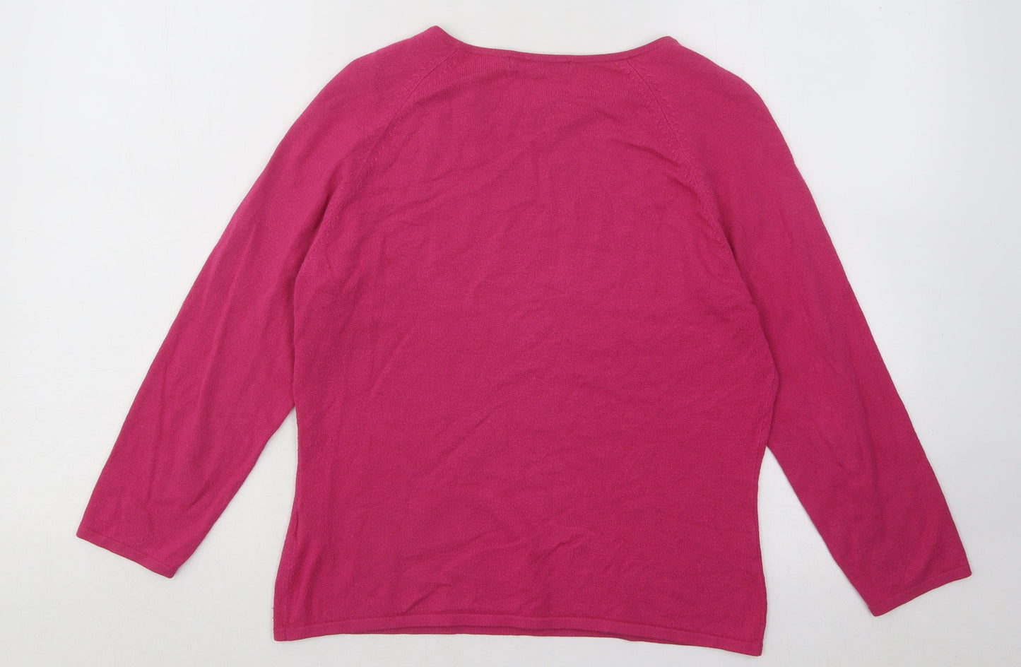 Womens UK Size 14 Marks and Spencer Pink Pullover Jumper