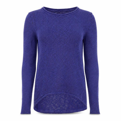 Indi & Cold Womens Purple Round Neck Cotton Pullover Jumper Size S