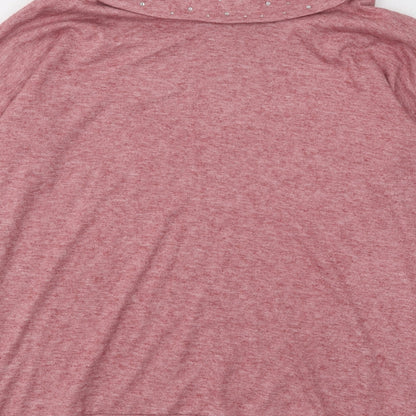KIass Womens Pink Roll Neck Viscose Pullover Jumper Size M
