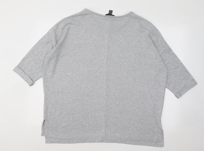 Womens UK Size M New Look Grey Pullover Jumper