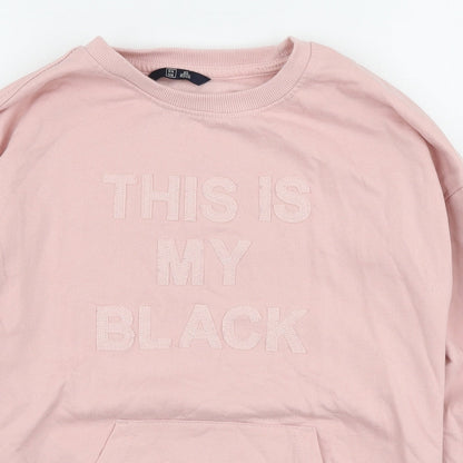 Womens UK Size XS Dunnes Stores Pink Henley Sweatshirt