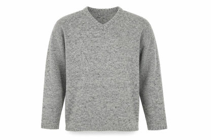 Pilot Mens Grey V-Neck Acrylic Pullover Jumper Size M