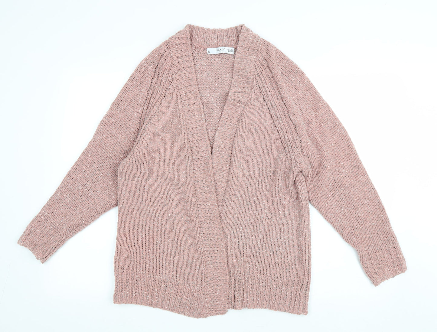 Womens UK Size S Mango Pink Cardigan Jumper