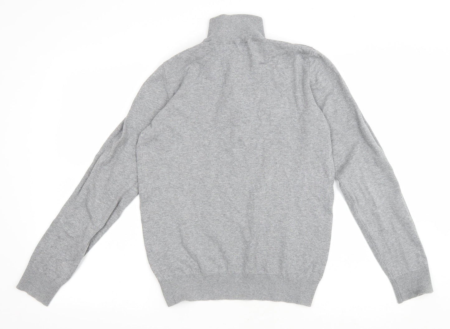 George Mens Grey Cotton Pullover Sweatshirt Size S