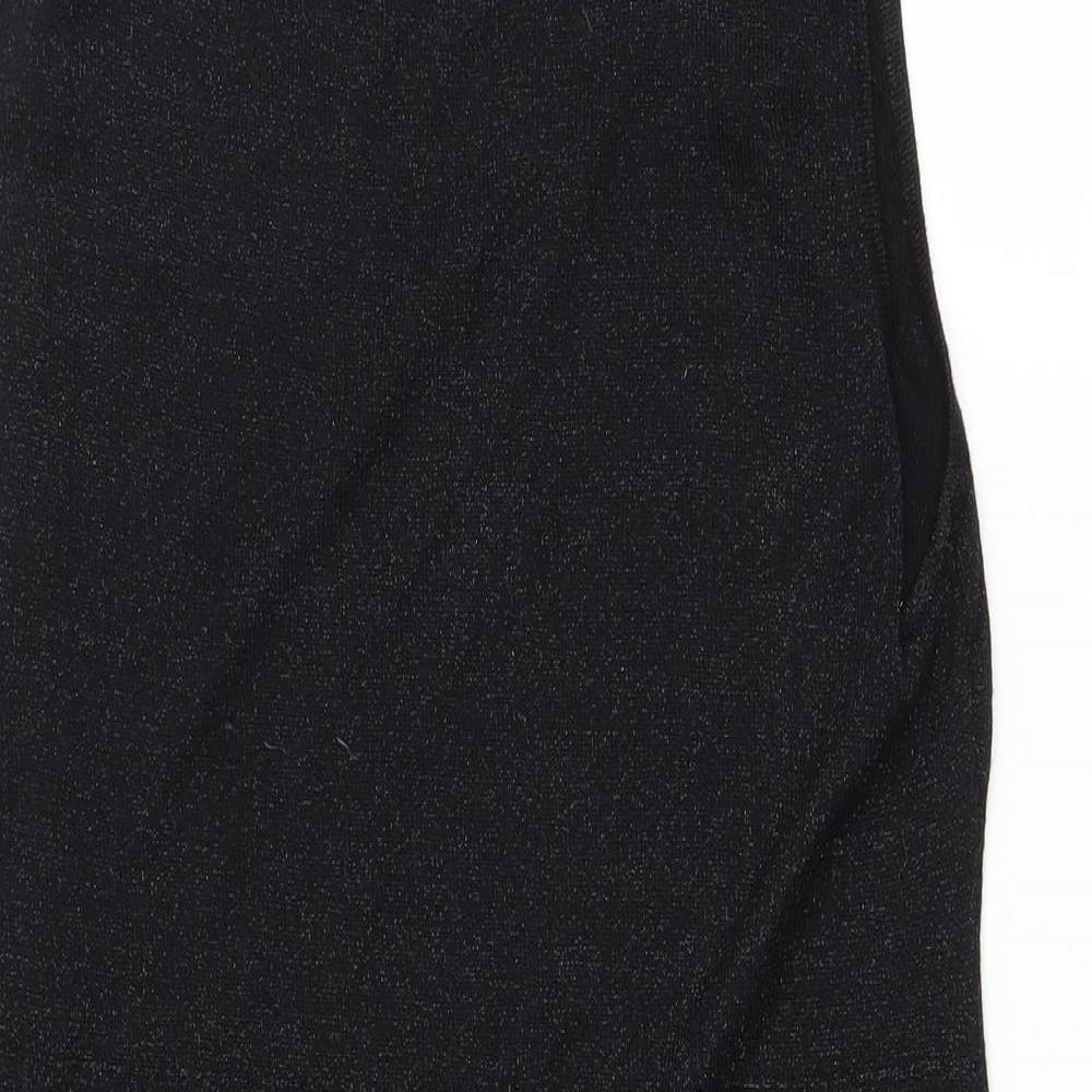 Brave Soul Womens Black Viscose Shift Size M Scoop Neck Pullover