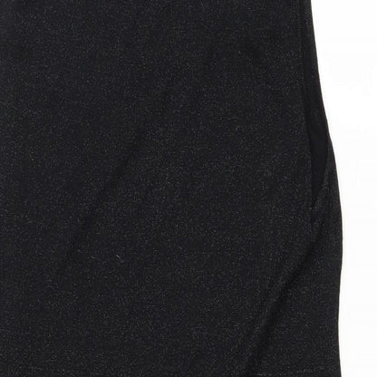 Brave Soul Womens Black Viscose Shift Size M Scoop Neck Pullover